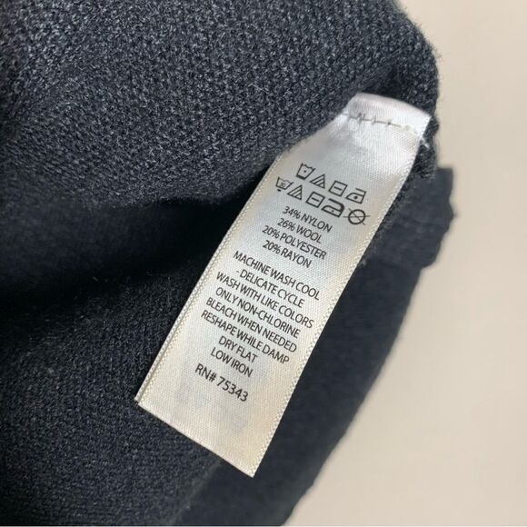 Nanette Lepore wool mock neck long sleeve sweater gray - Picture 5 of 7